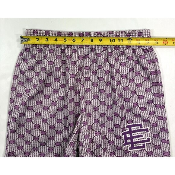 Eric Emanuel Mens Shorts EE Logo Sz Small Purple Mesh Basketball Streetwear USA - Picture 12 of 13